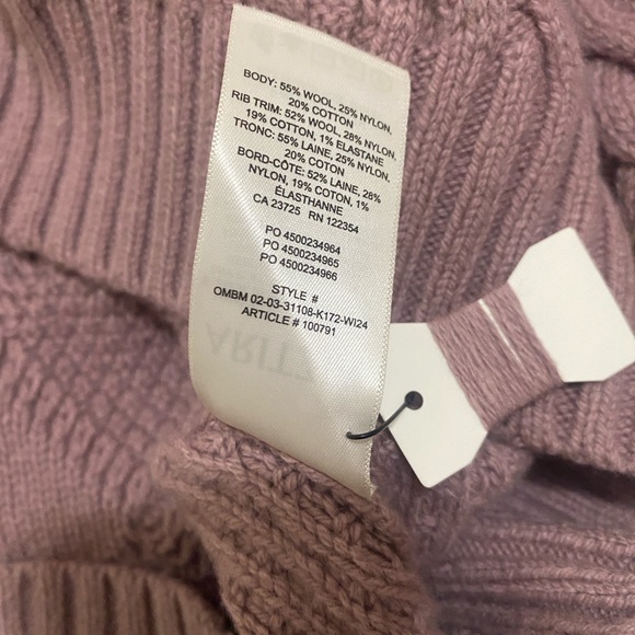 Aritzia Sunday Best Cable Knit Peggy Sweater in Muave - Picture 7 of 7